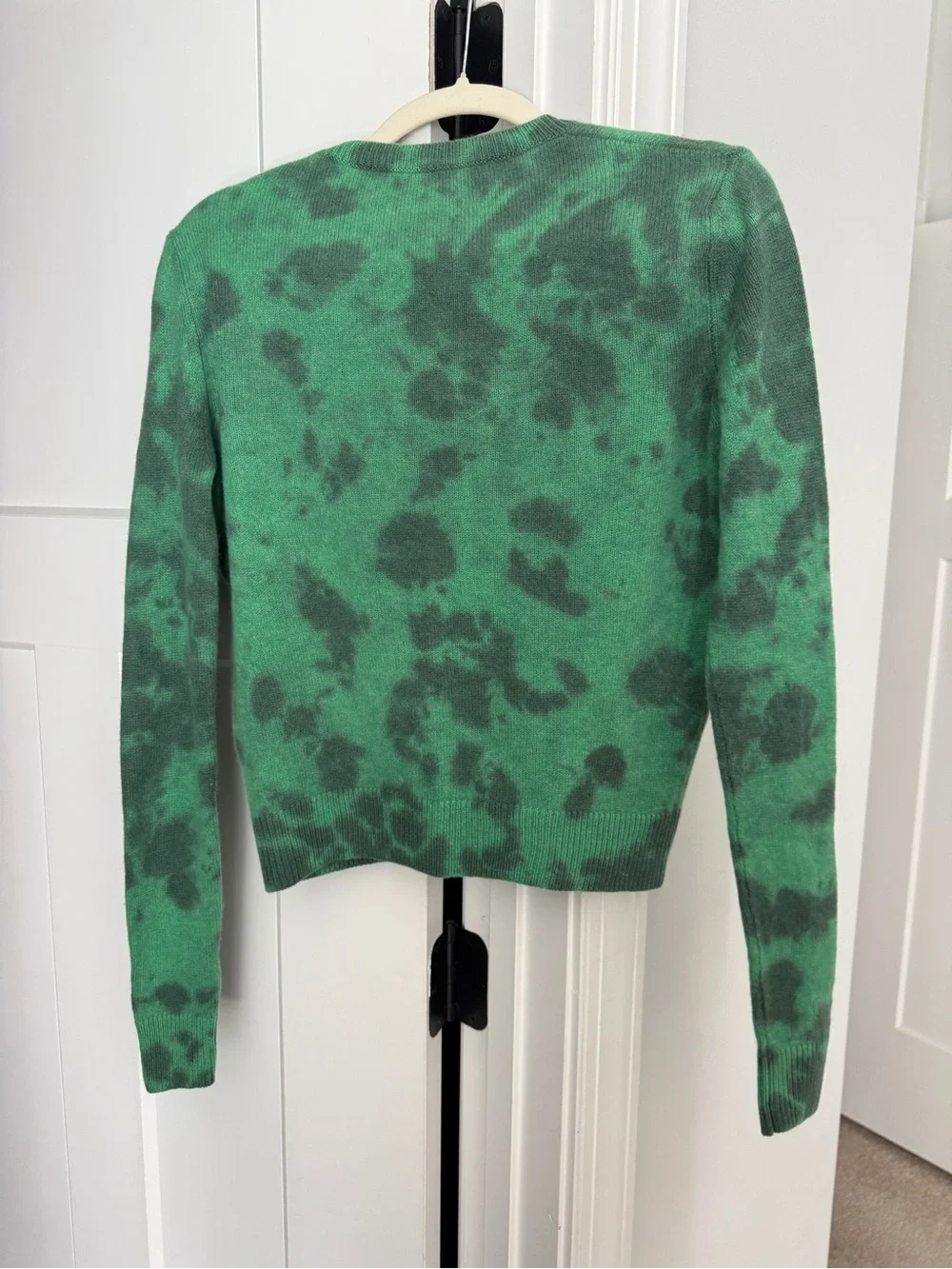 The Elder Statesman Hot Tranquility Tie-Dyed Cashmere Sweater Green - Picture 6 of 6